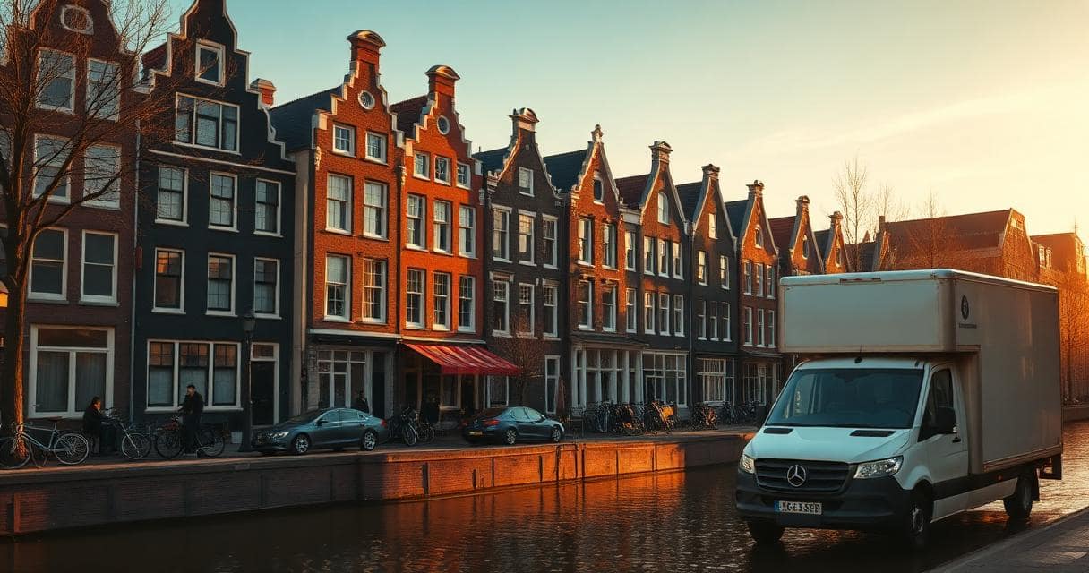 Grachtenpand 4 hoog leeggehaald via verhuislift, Jordaan, Amsterdam